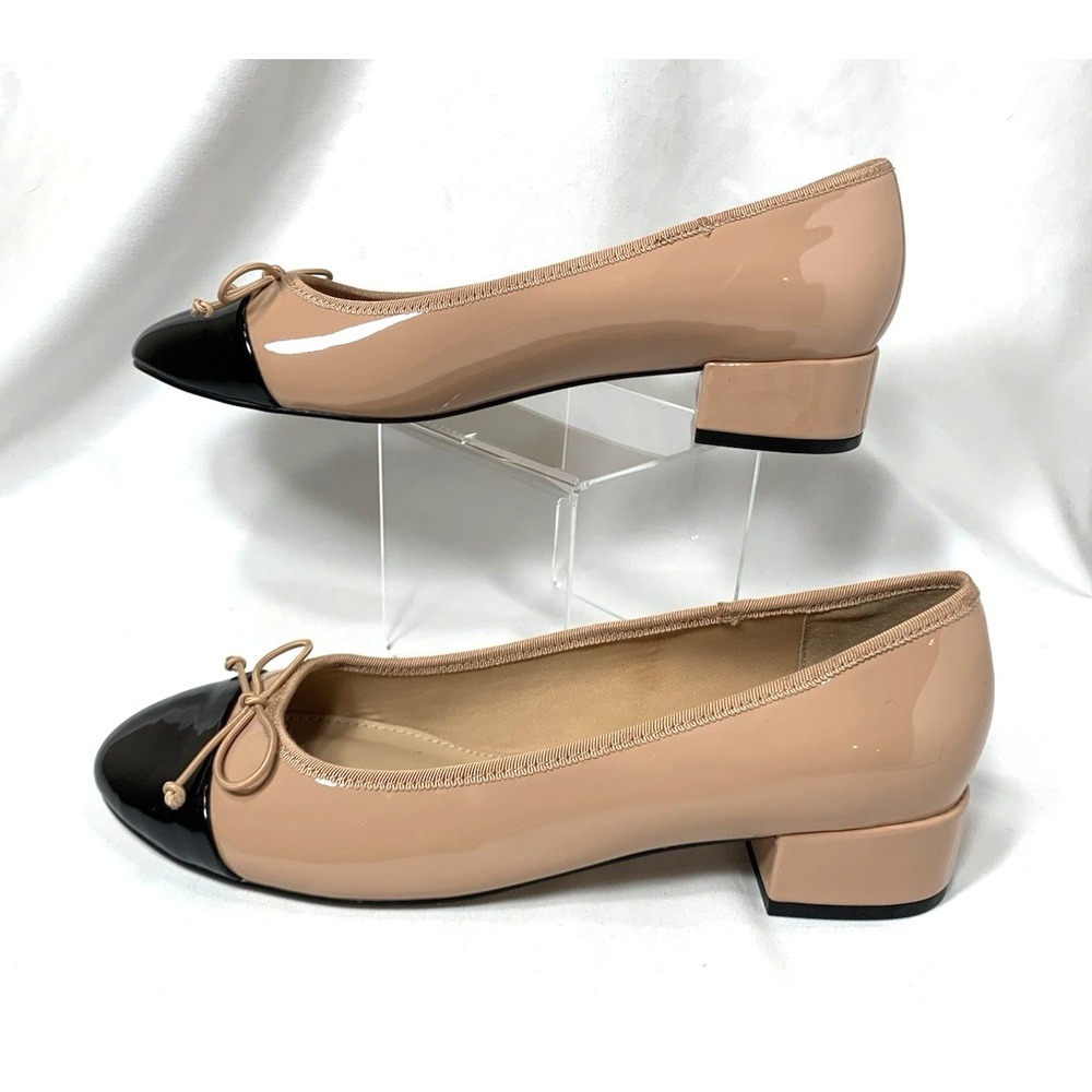 Steve Madden Ballet Pump Shoes Womens 9.5 Pink Cap Toe "Cherish" Low Block Heel‎ - Picture 5 of 9